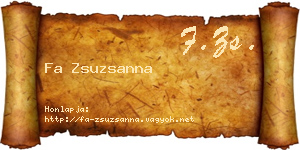 Fa Zsuzsanna névjegykártya