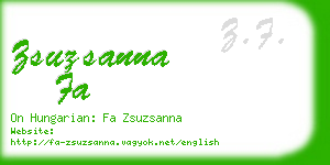 zsuzsanna fa business card